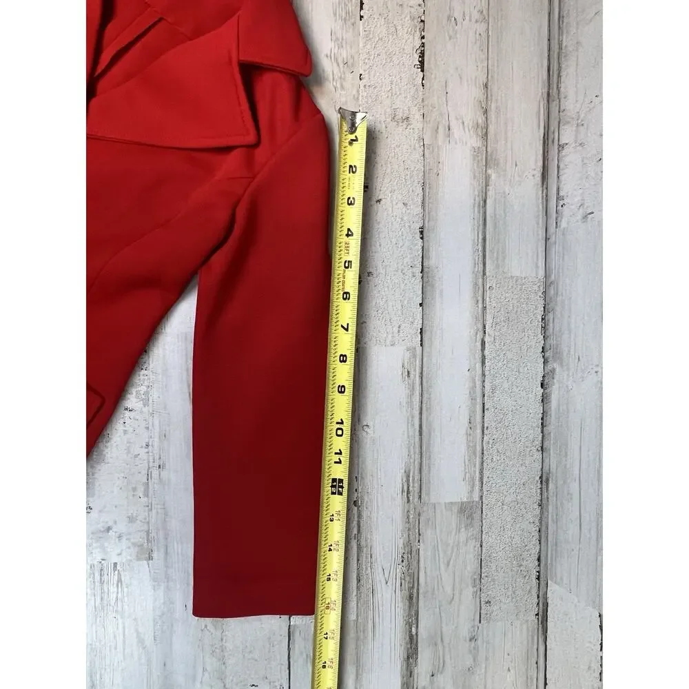Vintage 1970s Girls Red Blazer Vest Suit Set Size 5 Jacket 2 Piece Retro Formal